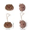Pack of 4 Capybara Plush Keychains Charm Animal Shaped Keyring Bag and Phone Pendants Accessories Handmade Decoration