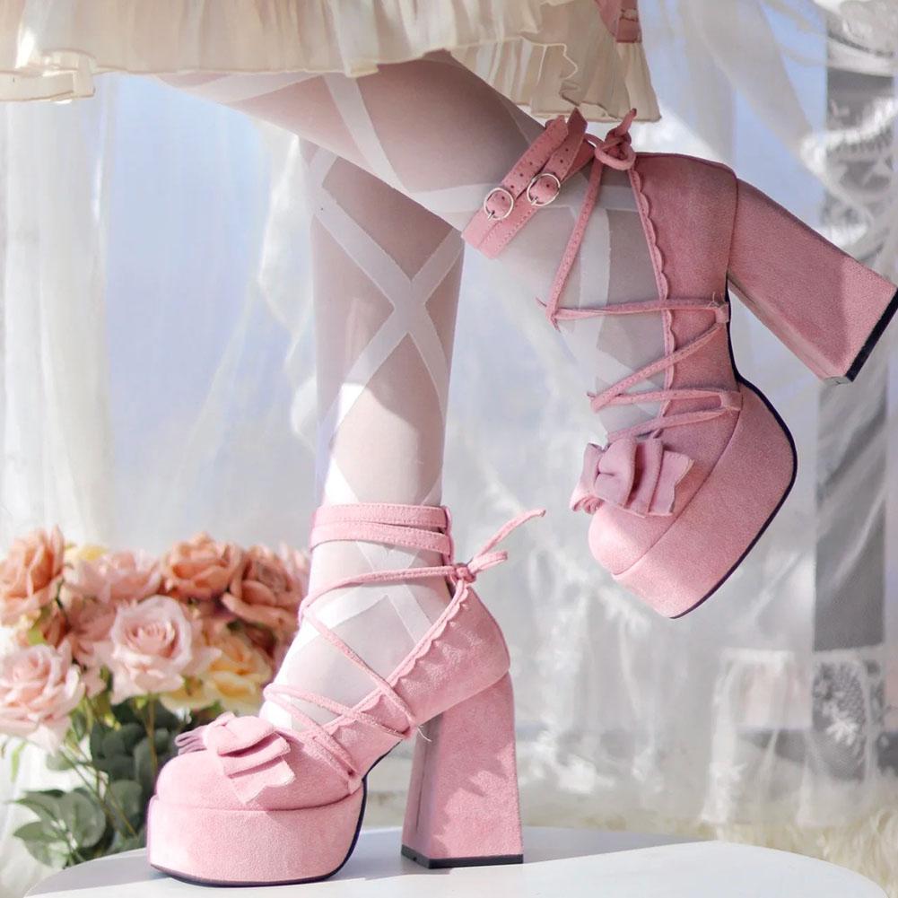 Dropship Lolita Chunky Platform Pumps Women Mary Janes Shoes  Spring Summer Women Sexy Party Gothic Women Shoes Pumps