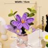 Gewebte Tulpe Handgehäkelte Blumensträuße Handgefertigter Umarmungs-Eimer Gestrickter Tulpenblumenstrauß Einzigartiges Künstliche Blumen Geschenk