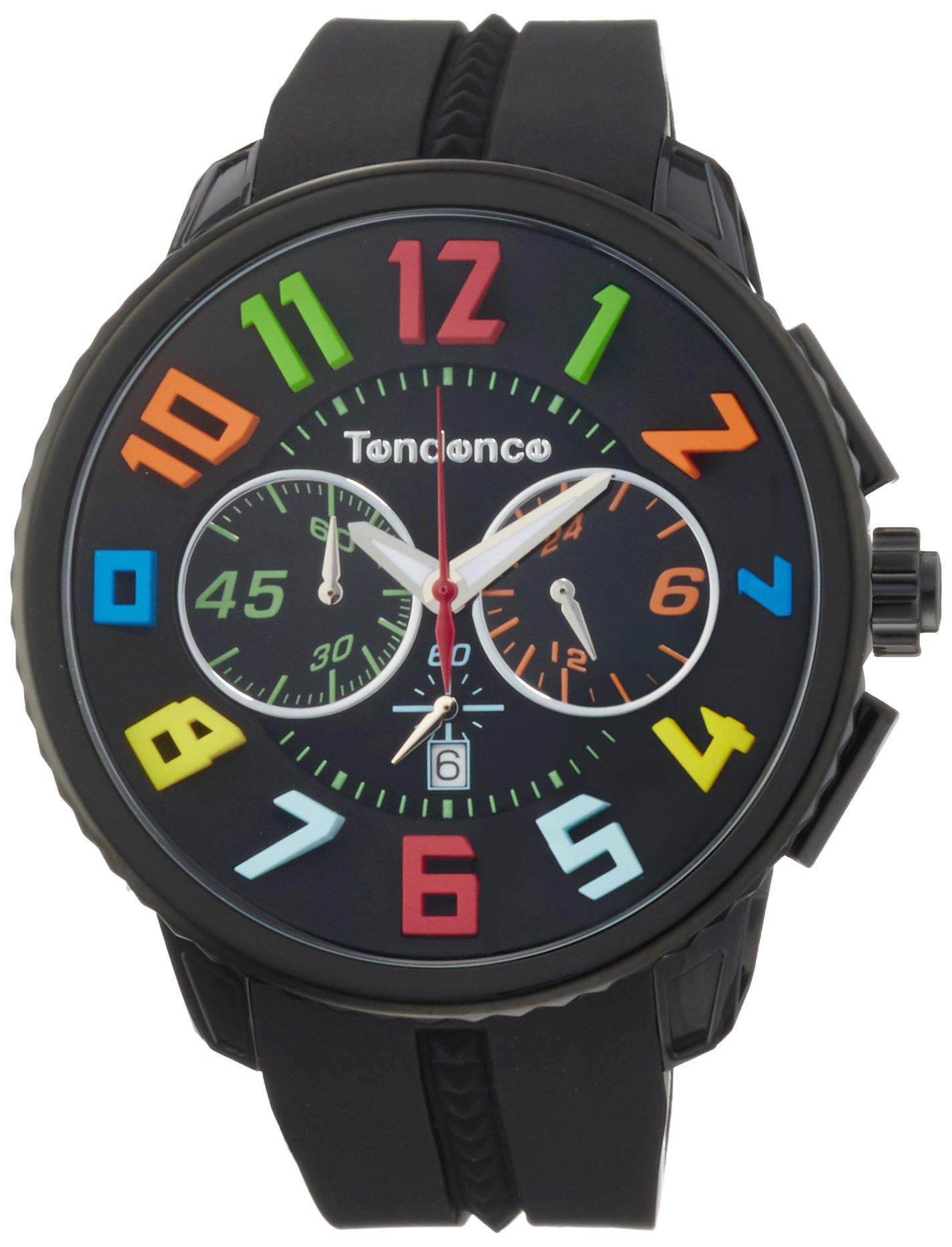 

Tendence Gulliver Rainbow 51mm Black Stainless Mineral Quartz TY460610 Men s Watch, Dial, Steel, Glass, Movement, [Used]