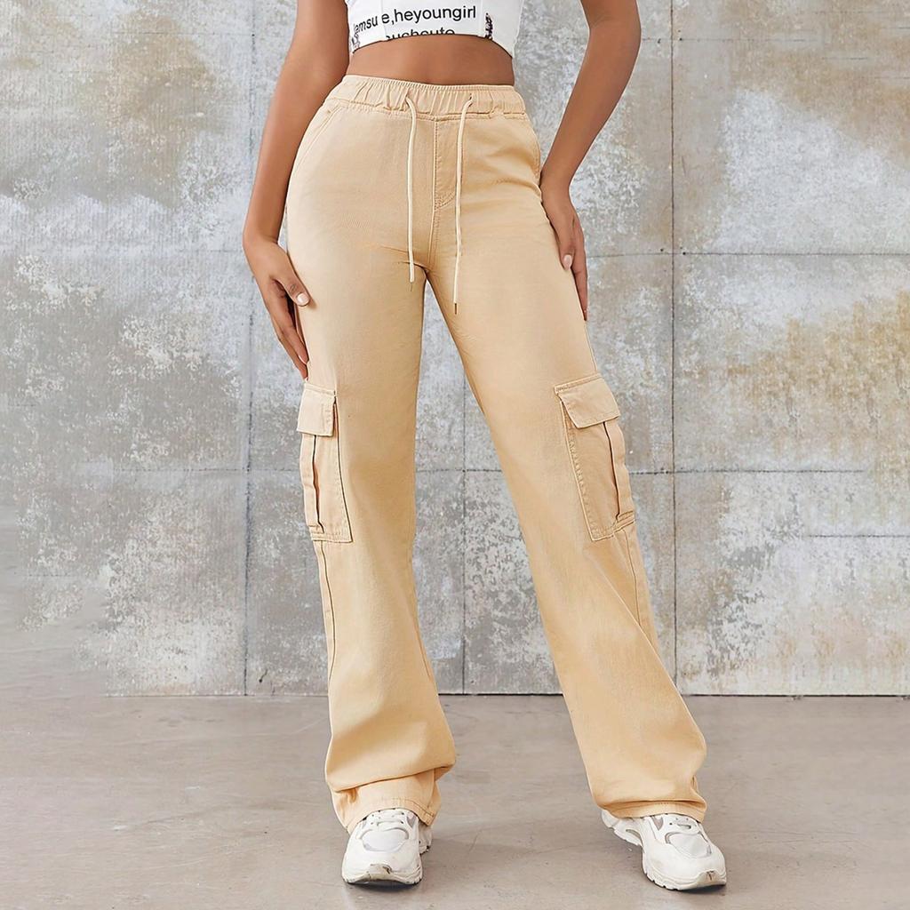 Ladies' Jeans Trend Casual Fashion Straight Leg Workwear Jeans