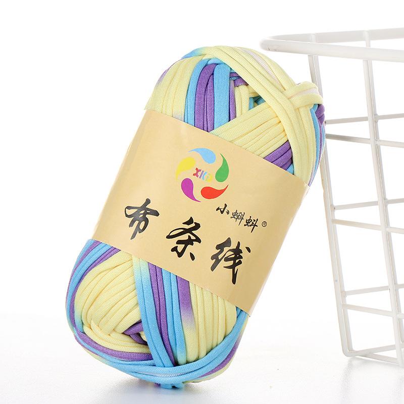 Needlework Knitting Crochet Yarn Printed Fabric Strips Line Colorful Segment Dyed Fabric Strips Line Handmade Diy Knitting Yarn Ball