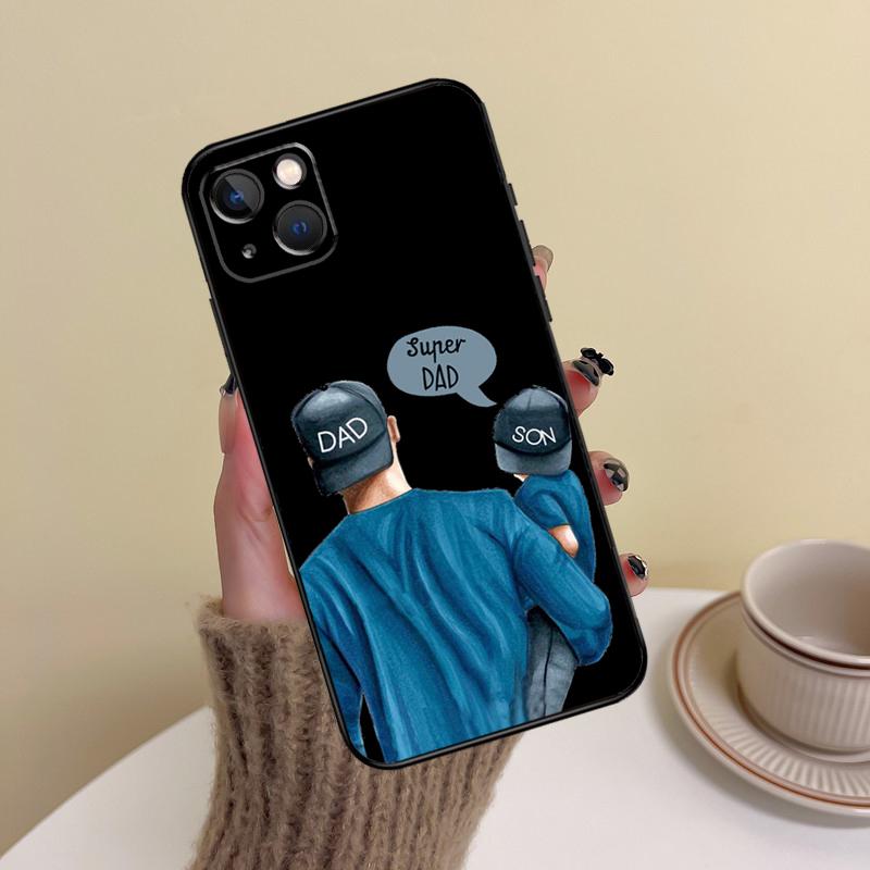 

Super Dad Mom Baby Girl Twin Phone Case For iPhone 17 16 15 14 13 11 12 Pro Max mini 15 16 Plus 16e 17 Air Cover Funda iPhone 16Pro MAX