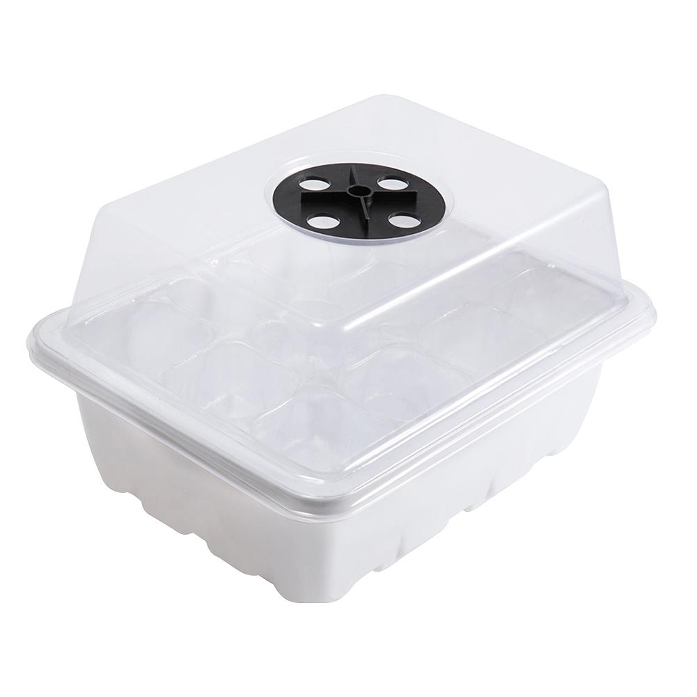 12 Holes Seed Starting Tray with Humidity Dome Plant Germination Starter Tray Mini Greenhouse Germination Tray for Plant Growing