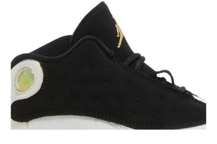 Kids' Sneakers Jordan 13 Retro Black White Gum Medium Brown Metallic Gold (TD)