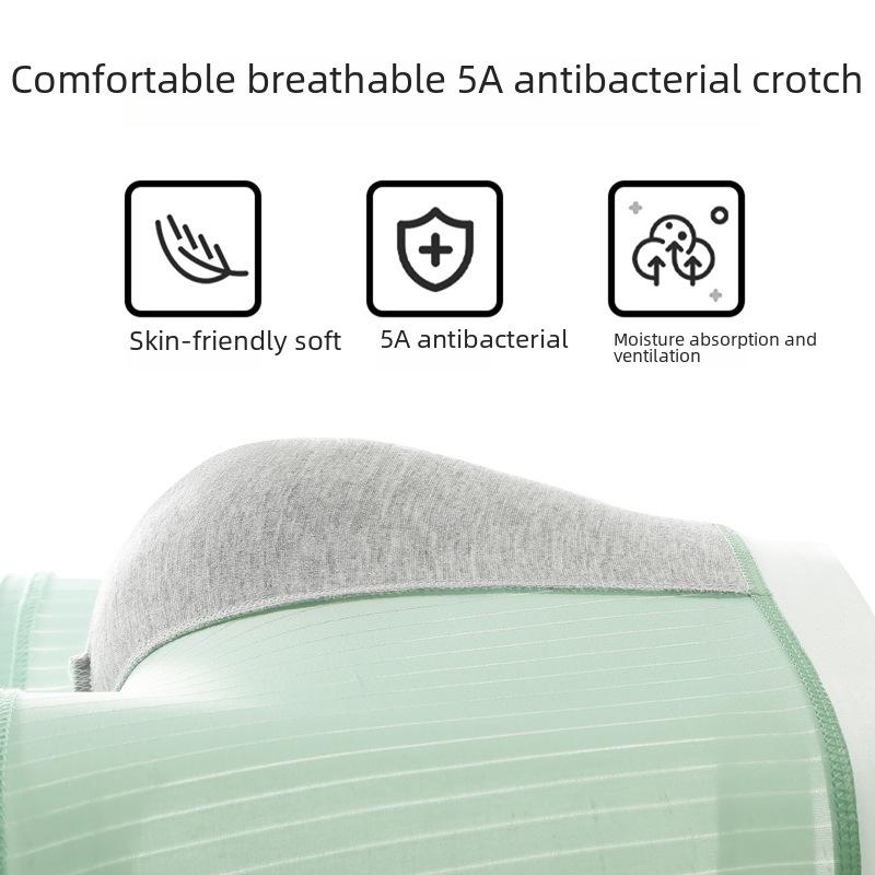 "Ice Silk Men's Boxer Briefs - Breathable, Comfortable, Quick-Drying & Antibacterial"