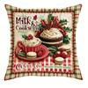 Christmas Decoration Pillow Cover with Gingerbread Pastry Old-fashioned Style Design Home Living Room Sofa Cushion Cover