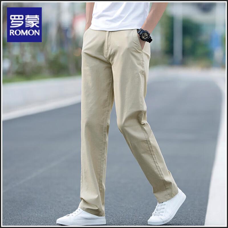 Romon Men s Slim-Fit Wrinkle-Free Business Casual Pants 30 хаки