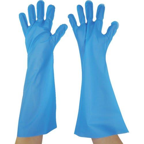 Tokyo Pack Embossed Gloves #50 Long Blue (Five-Strand) 50 Count Medium 45