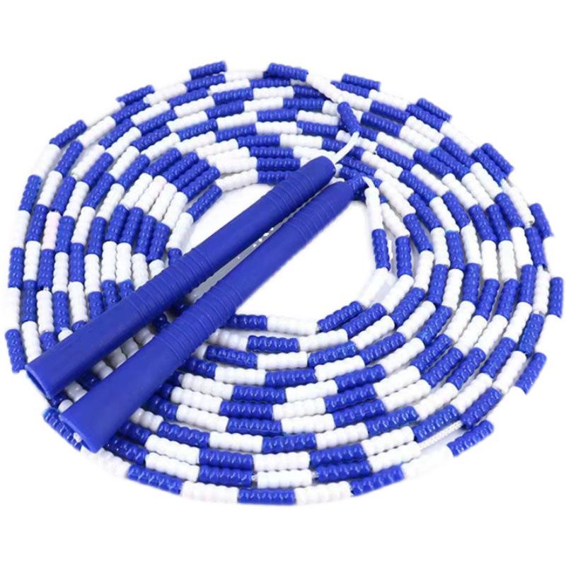 Adjustable Beaded Bamboo Jump Rope for Students - 5m, 7m, 10m Multi-Person Fancy Rope