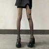 Y2K Butterfly Print Transparent Silk Pantyhose For Women Vintage Ultra-Thin High Stockings Nylon Tights Legging Lolita Girl Scok