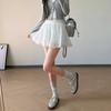 Women's Summer High Waisted A-line Cake Skirt Korean Sweet Half Skirt White Lace Short Skirt