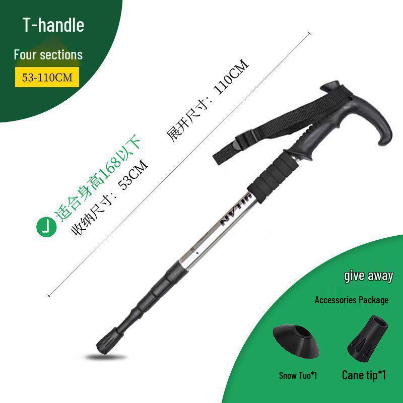 Telescopic Folding Multi-functional Hiking Poles for Men, Women, and Children - Self-defense and Mountain Climbing Walking Sticks by Chun Chu.