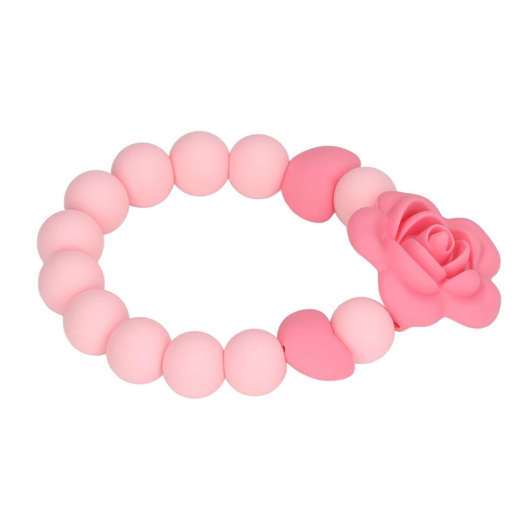 Teething Bracelet Silicone Safe Wear Resistant Flower Shape Design DIY Infant Teething Toy