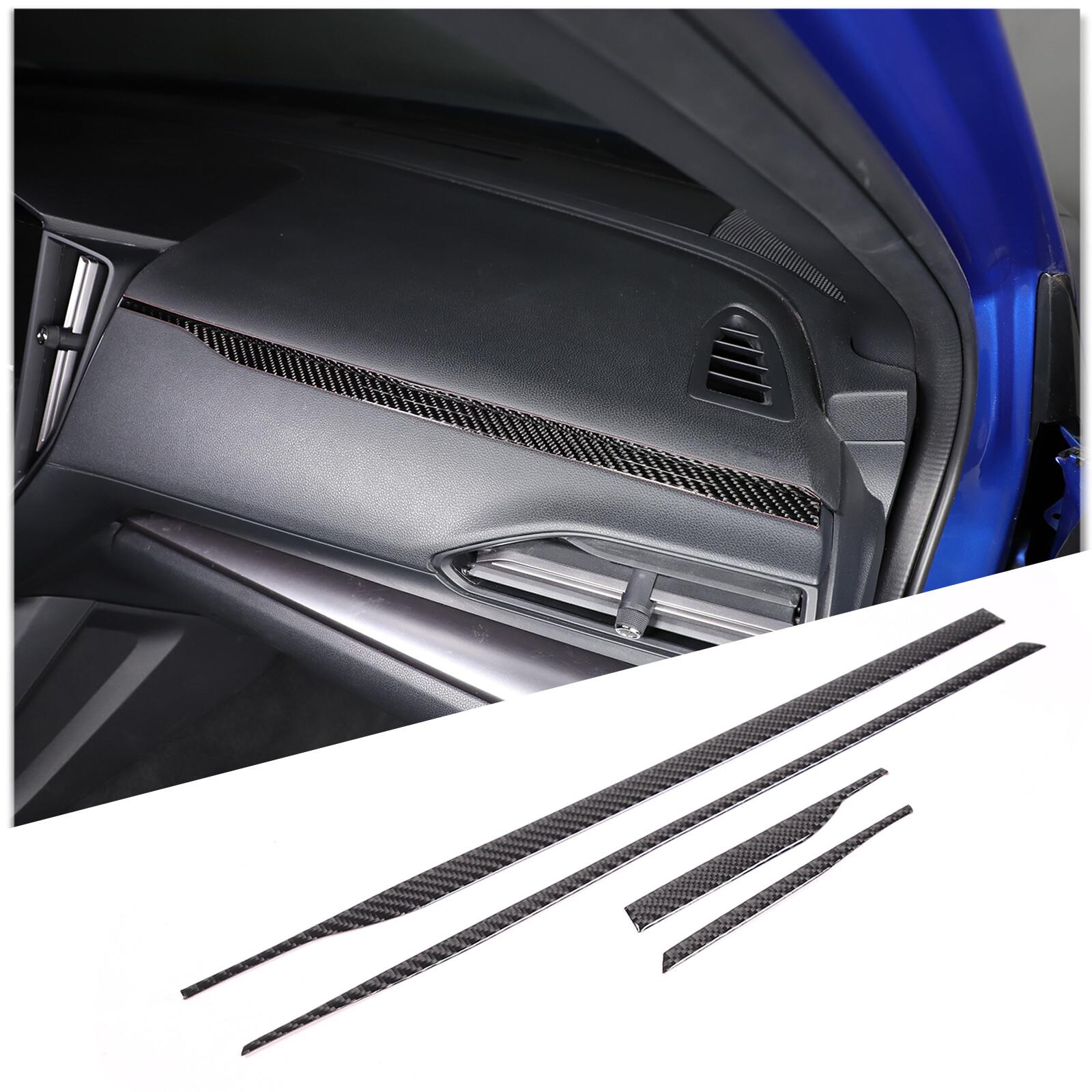 Carbon fiber Interior dashboard Side Cover Trim for Subaru WRX -24
