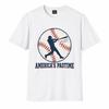 Retro Baseball Batter Graphic T-Shirt Unisex Sports Fan Short, Size S - 5XL