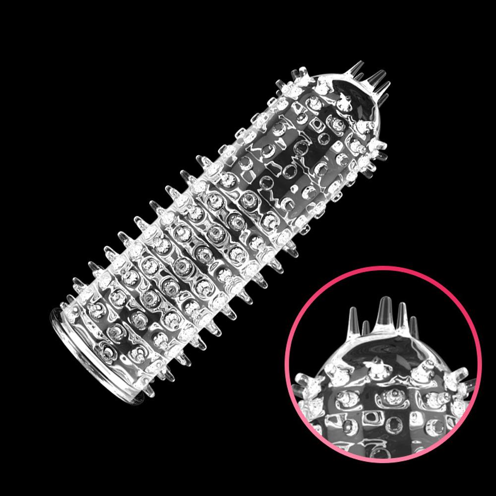 Male Enlargement Reusable Condom Delayed Ejaculation Sex Toys for Man Cock Cover Ring Penis Sleeve