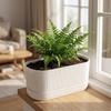 Double Layer Self Watering Flower Pot with Drainage Hole Desktop Vase Lazy Plant Pot Plastic Large Capacity