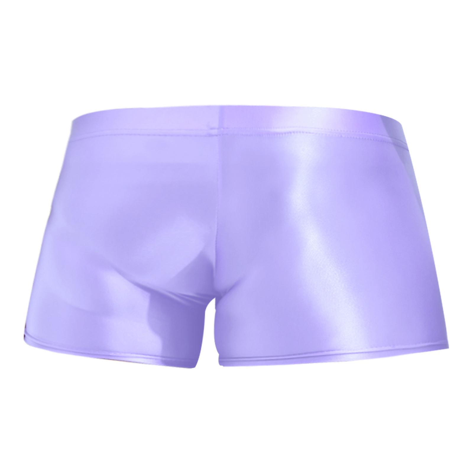 

Чоловіча нижня білизна боксери дихаючі безшовні прозорі труси плавки труси M світло-фіолетового кольору