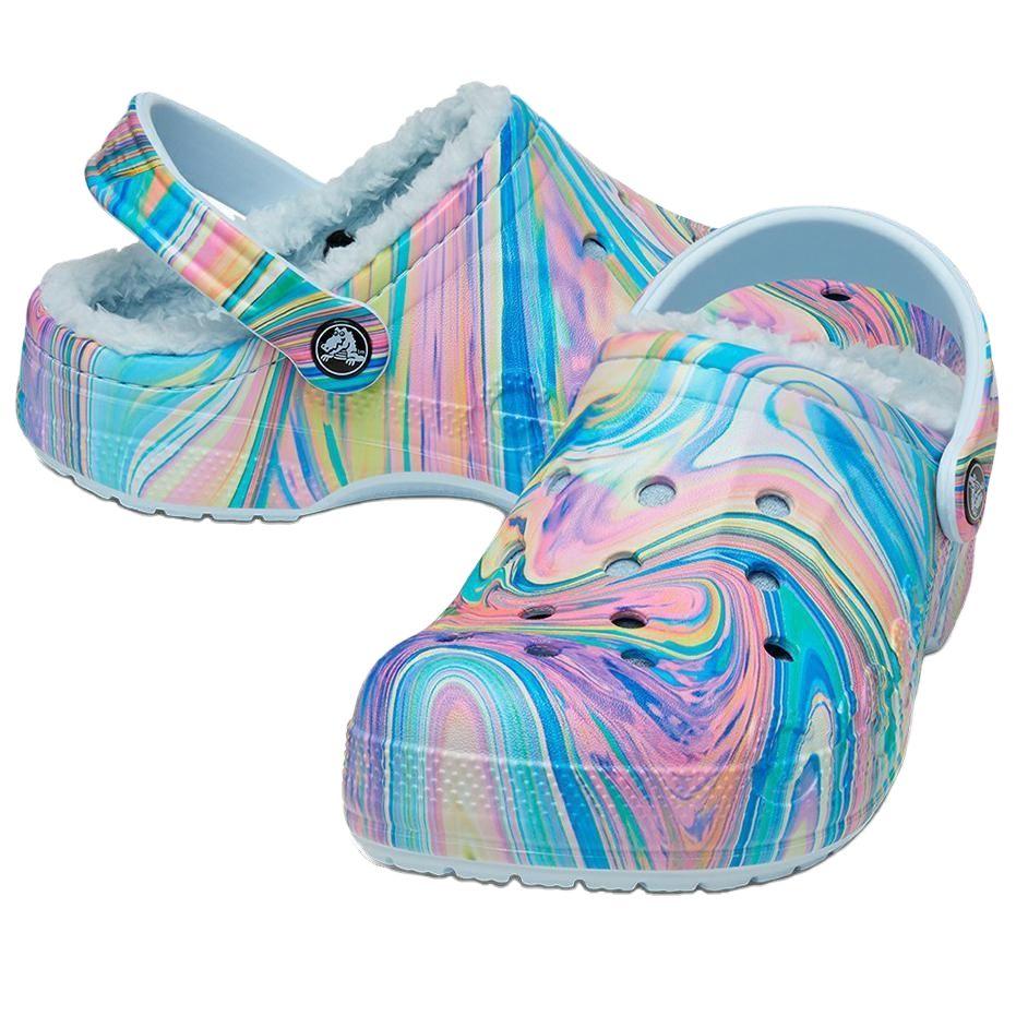 Crocs Baya Lined Print Clog Unisex Multi Blue 205975-4KV