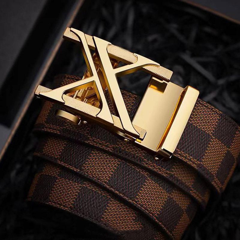 Direct Sales Belt Belt Men'S Automatic Buckle Cowhide Casual Men'S Green Leather Belt