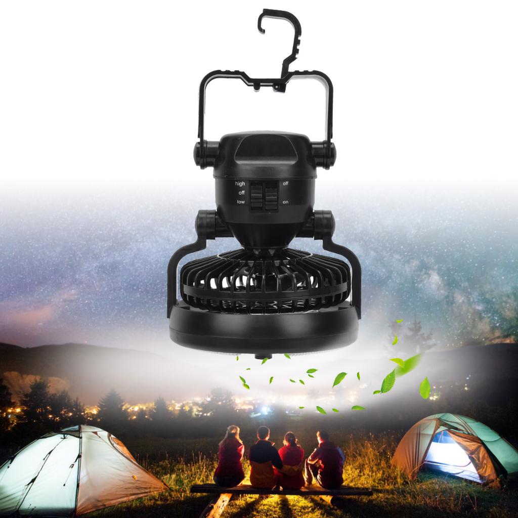ABS Lightweight 18LED Portable Multifunction Outdoor Camping Tent Fan Light with Hook