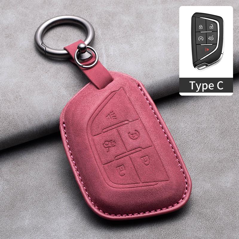 New Sheepskin Car Remote Key Cover Case Shell For Cadillac ATS-L XTS XT5 CTS CT6 ATS 28T SRX Escalade 2015 Styling Accessories