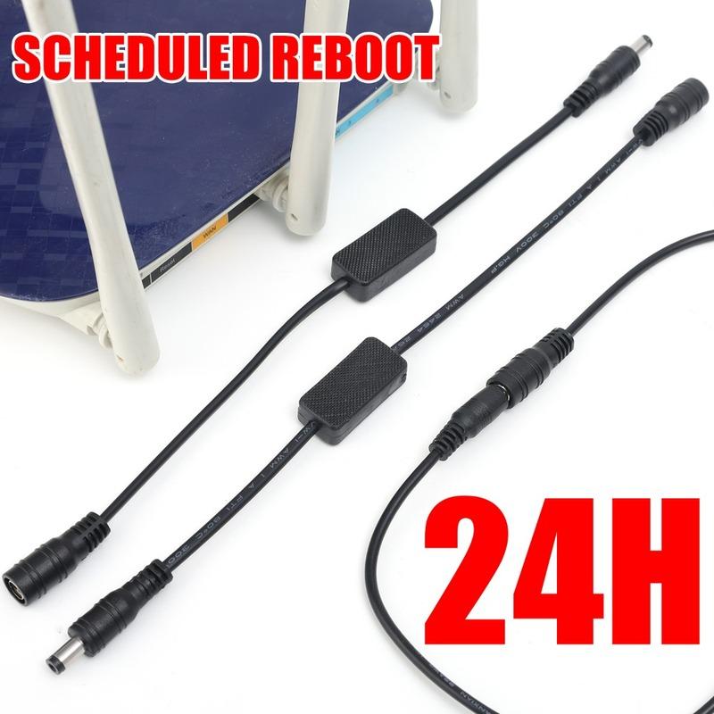 Router Reboot Cable WiFi Auto Restarter Timing 24H Power-Off Reset Controller Optical Modem Reboot Cable WiFi Rebooting Device