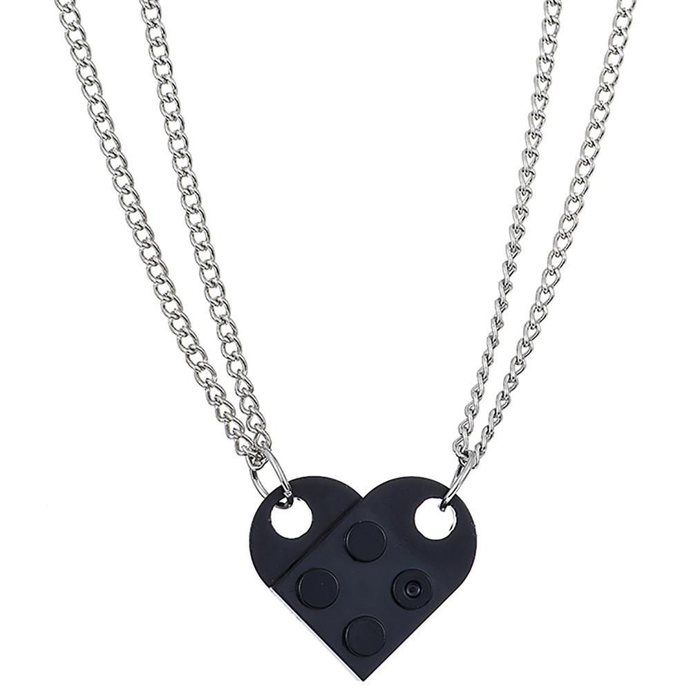 Heartshaped Jewelry Eyecatching Necklace For Trendy Couples In Vibrant Colors