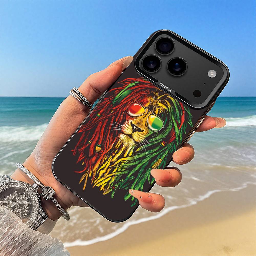 

Rasta Lion Bob Marley Phone Case Black case for iPhone17,16,15,14,13,12,Pro,Max,Plus,E,SE4,Air,Mini iPhone16plus
