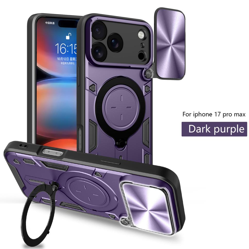 Applicable To iPhone17ProMax Home Magnetic Mobile Phone Case Apple 16Pro Bracket 15 Anti-drop 14 Protective Case