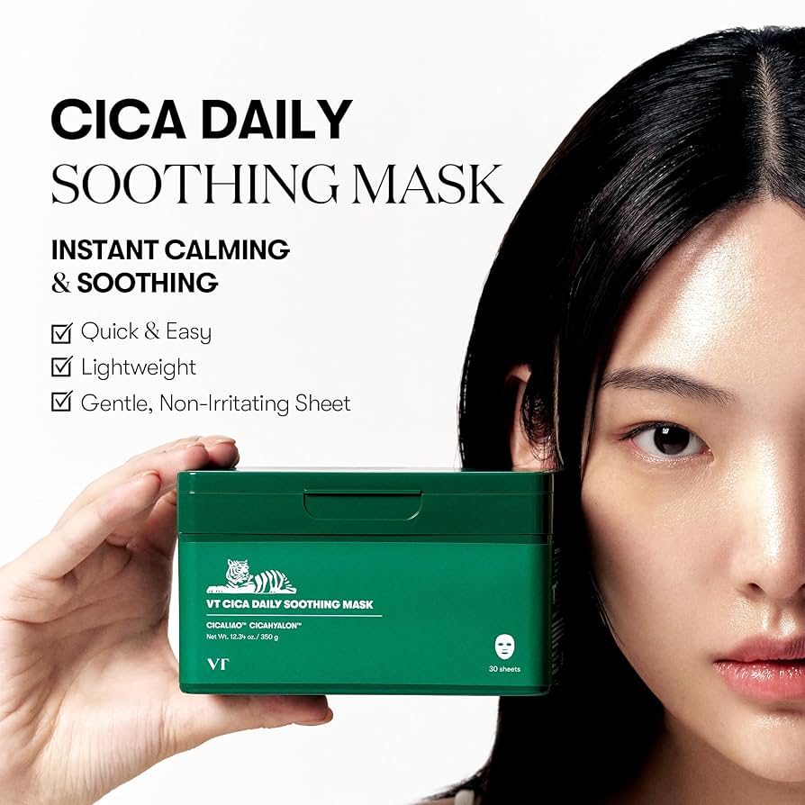 

VT Cosmetics Cica Daily Soothing Mask 30ea +RANDOM GIFT
