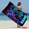 1 Stück Spielcontroller Strandtuch, Lebendiges Neon-Spieldesign, Superweiches Mikrofaser-Badetuch 80x130cm