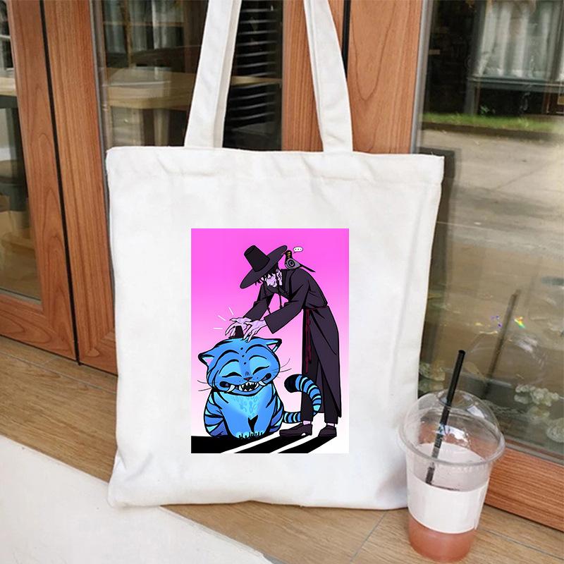 KPOP Demon Hunter Tiger Print Student Shoulder Canvas Bag Shopping Tote Bag KTB