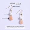 Trendy Aventurine Jade & White Shell Retro Earrings