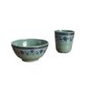ZISIZ Retro Blue & White Melamine Noodle Bowl Set