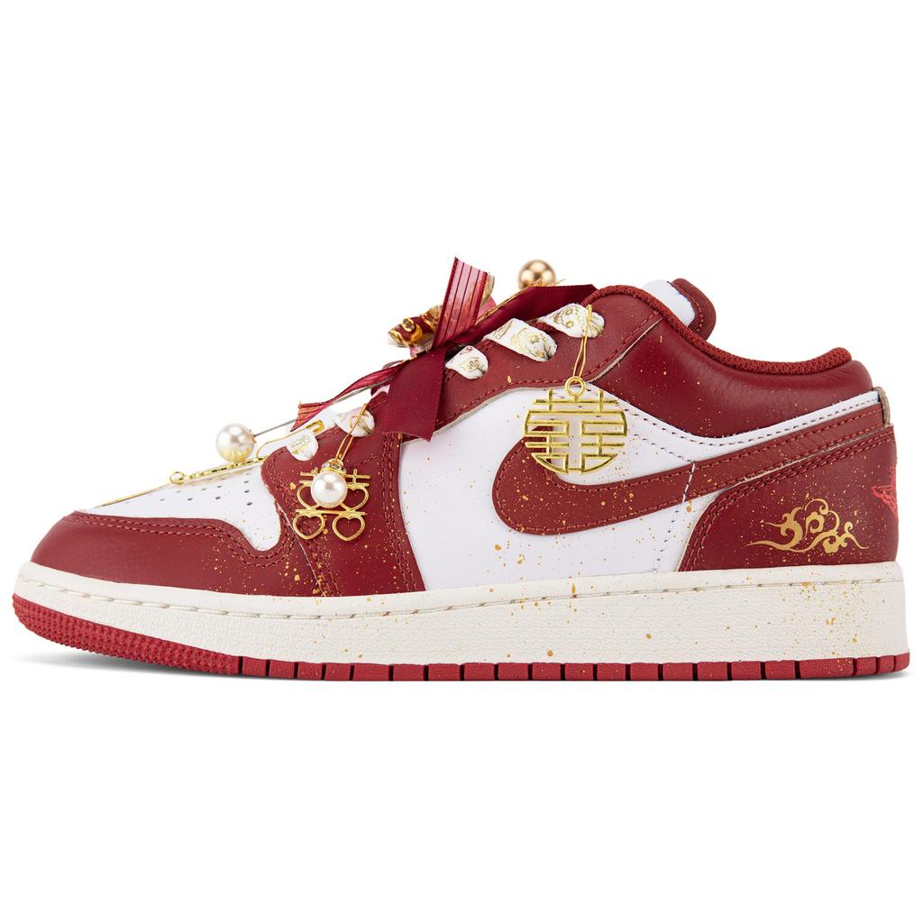 Jordan Air Jordan 1 Low Top Vintage Basketball Shoes Women's Red FJ3465-160(Team18-SBOX)