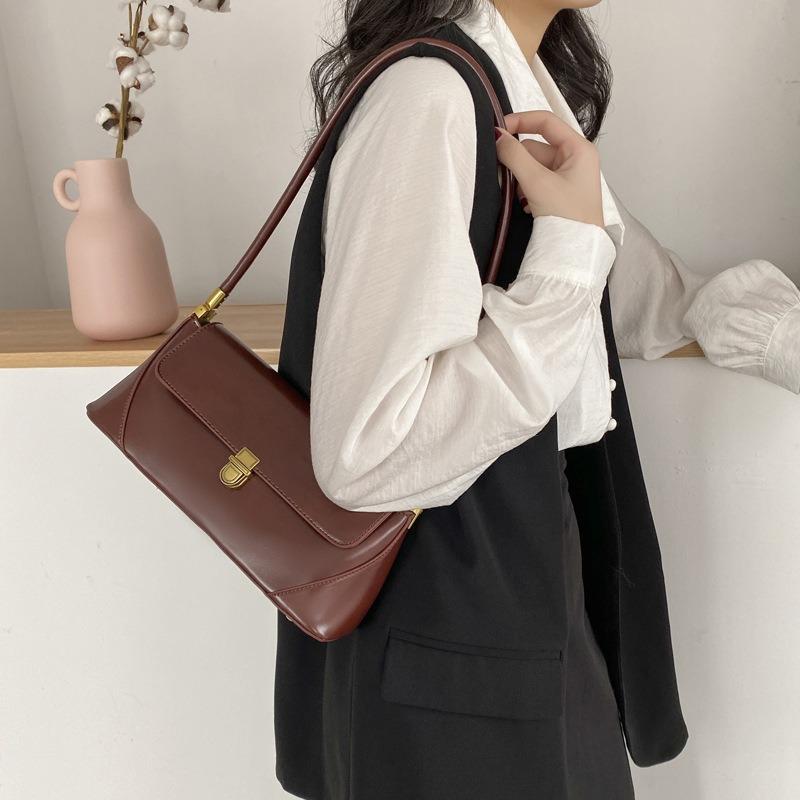 New Niche Design Underarm Bag Vintage Handbag Single Shoulder Tote Women's Bag Baguette Bag Trendy Bag Wholesale