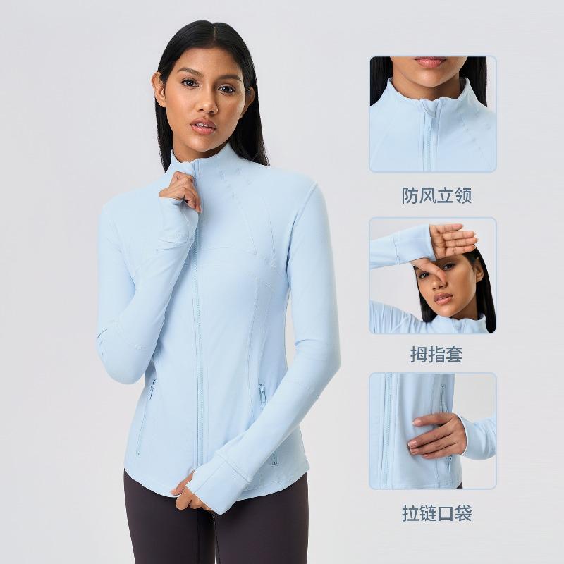Autumn and Winter New Yoga Sports Jacket Women's Elastic Running Fitness Yoga Clothes Long Sleeves Top Jacket