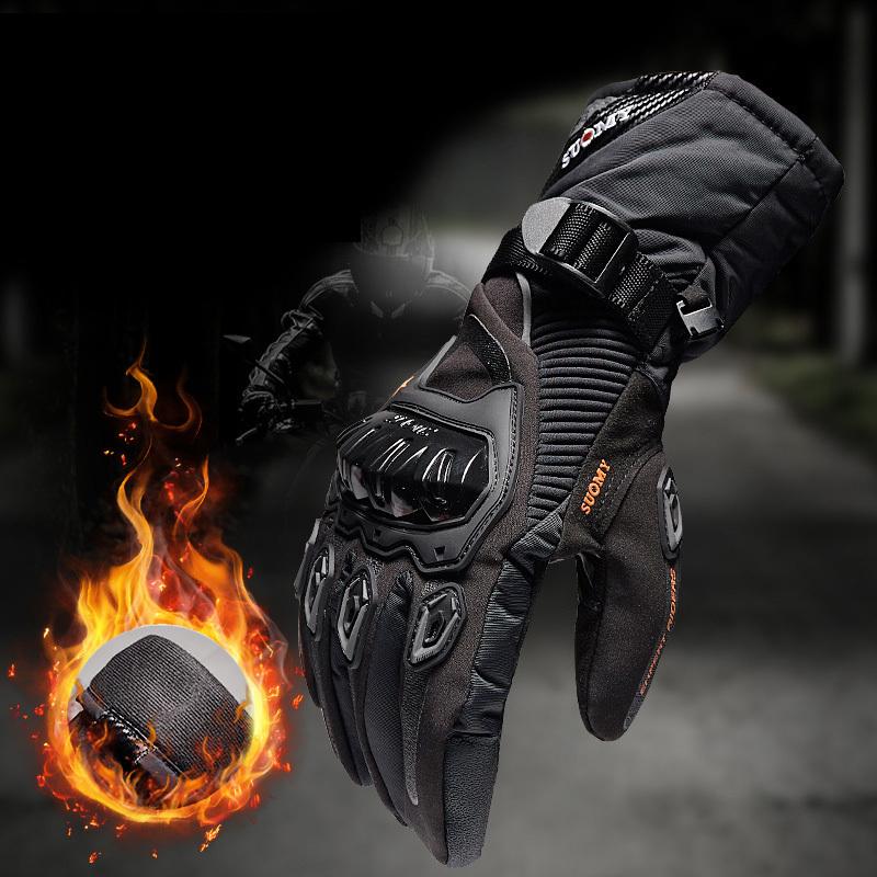 Motocyklové rukavice 100% Vodotěsné Větruodolné Zimní teplé Guantes Moto Luvas Dotyková obrazovka Motosiklet Eldiveni Ochranné