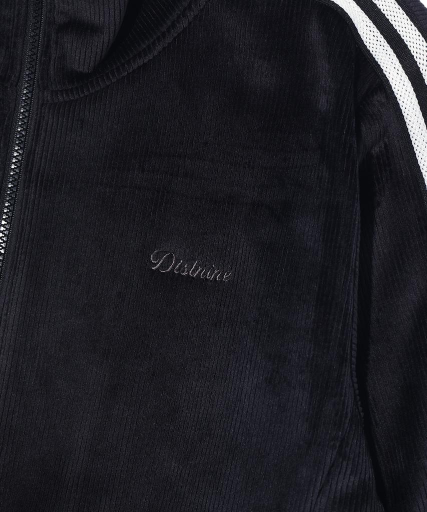 DISTN9NE Embroidered Lettering Corduroy Track Zip-Up Lp4Tf867_Black