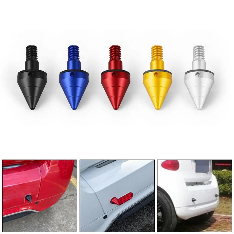 Car Aluminum Round Sharp Head Rear Bumper Spike Guard Protector for Benz SMART Fortwo W 451 W451 08-14 Anti Collision 09-13