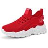 Women's Casual Sports Shoes Fashion Knitted Sneakers Breathable Mesh Lace-up Design