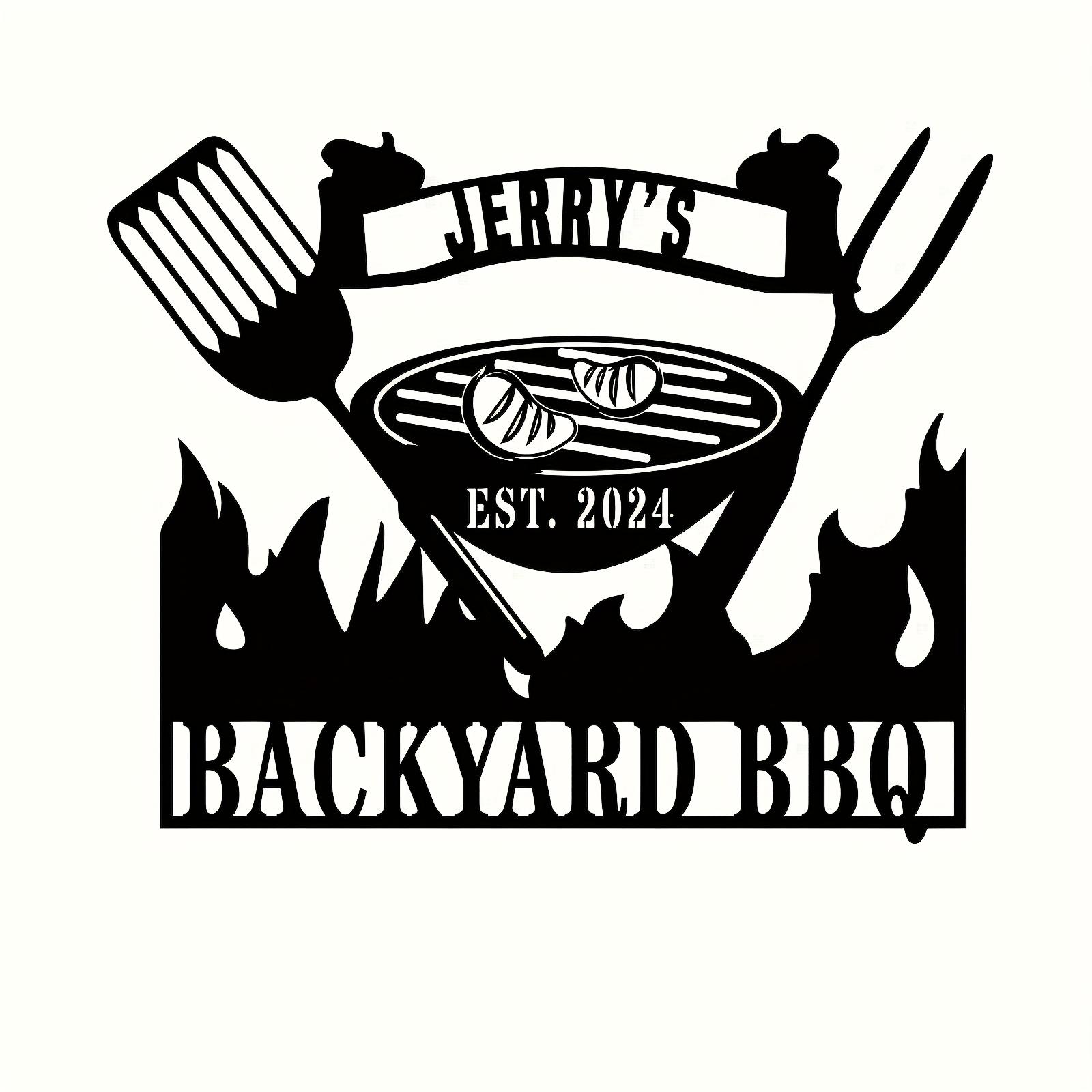 

Металлическое Настенное Искусство Индивидуальная Вывеска для BBQ Персональный Подарок для Папы Дедушки Декор для Гриля на Заднем Дворе