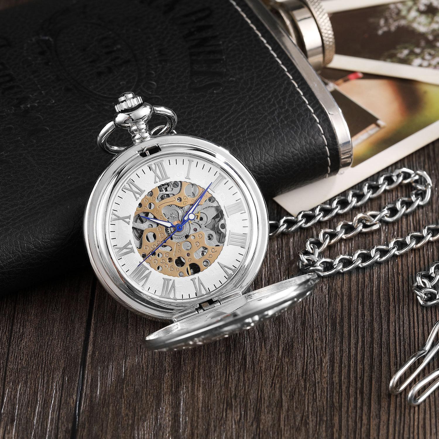 Автоматические механические карманные часы с откидной крышкой — фото 5