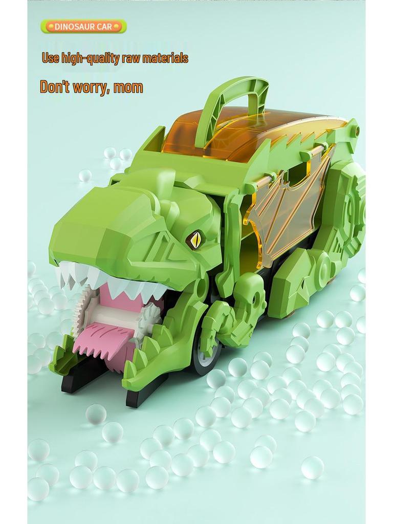 3-in-1 Transforming Dinosaur Toy Car Set for Kids Aged 3-5 with Mini Car Storage