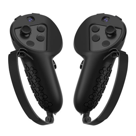 2Pcs VR Controller Cases Uninterrupted Signal Anti-shock Tasteless Anti-fall Textured Surface Protective Silicone VR Controller Protective Covers