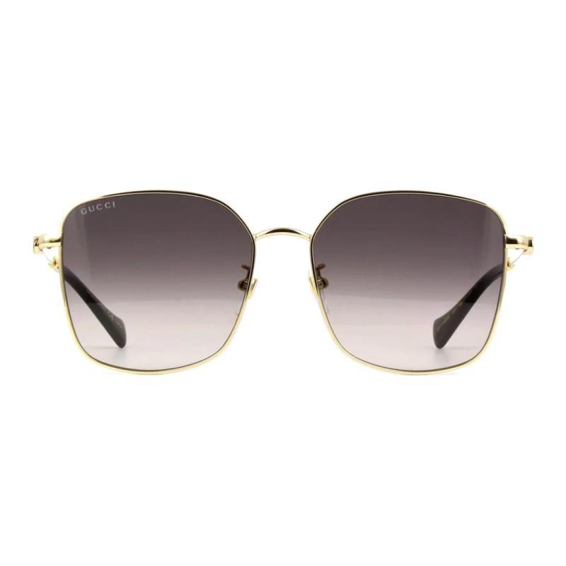 GUCCI Metal Asian Square Sunglasses Alloy Square  Unisex