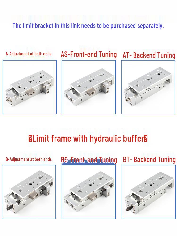 Xingchen Mini Guide Rail Slide Cylinder HLS/MXS Series: Models 12/8/6/16/20-10X50X30X40*100S