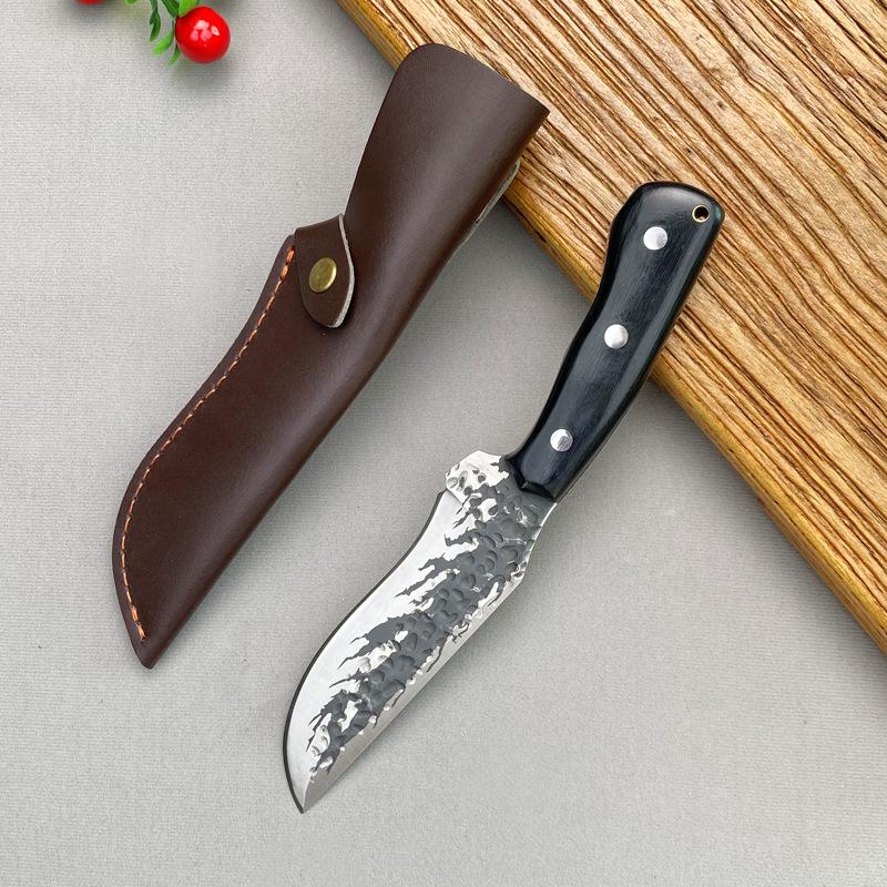 Geschmiedetes Ausbeinmesser, handgefertigtes Koch-Küchenmesser, Allzweckmesser mit Holzgriff, Fleischerbeil